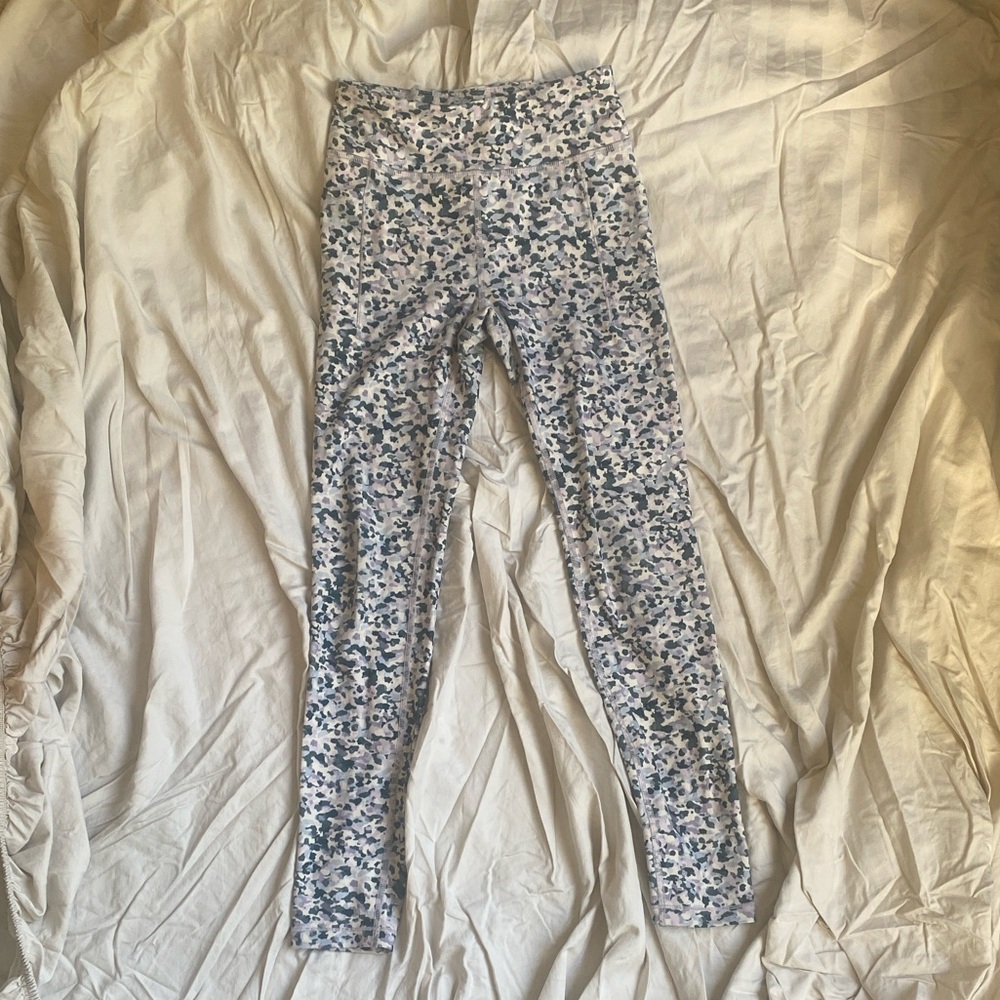 Athleta Kids Leggings - Blue and Black Pattern